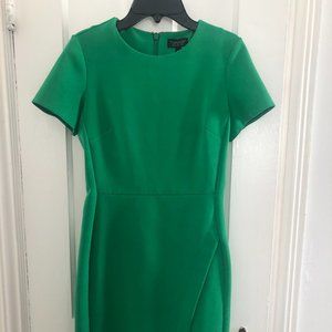 Topshop Solid Green Bodycon Dress